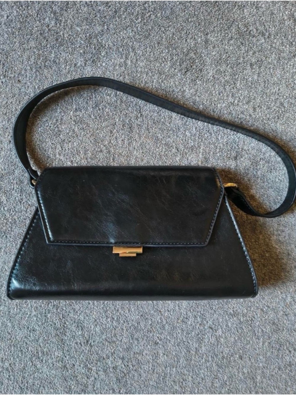 Primark Black Mini Shoulder Bag with Gold Accent